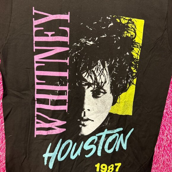 Whitney Houston 1987 Alternate Album Art Dance Pop Tee M - Picture 2 of 4